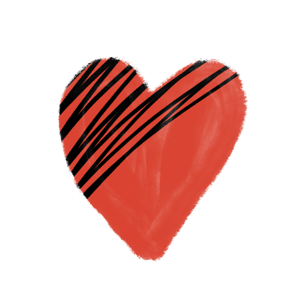 watercolor handmade hearts. recommended for printing on paper and fabric, create patterns and use Valentine Day for the holiday. png