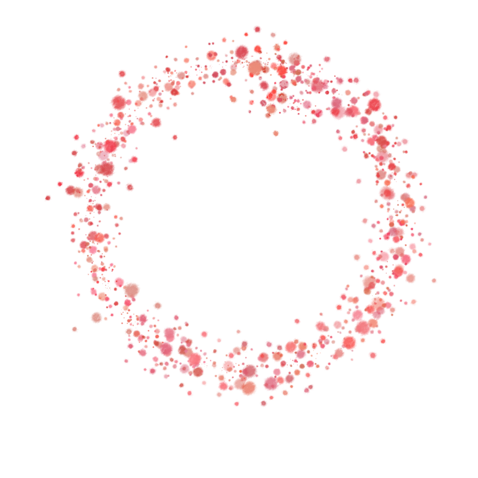 Round dots frame with empty space for your text. Frame made of spots or dots of Circle shape. png