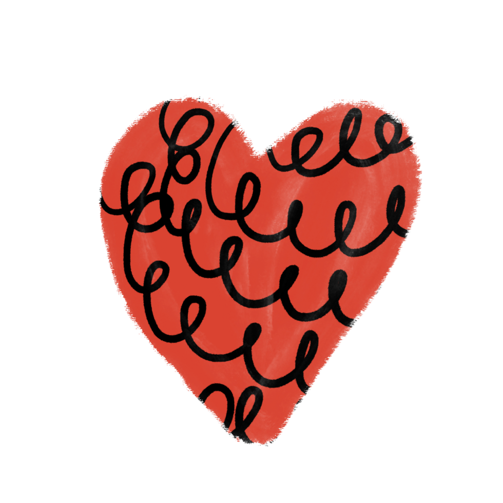 watercolor handmade hearts. recommended for printing on paper and fabric, create patterns and use Valentine Day for the holiday. png