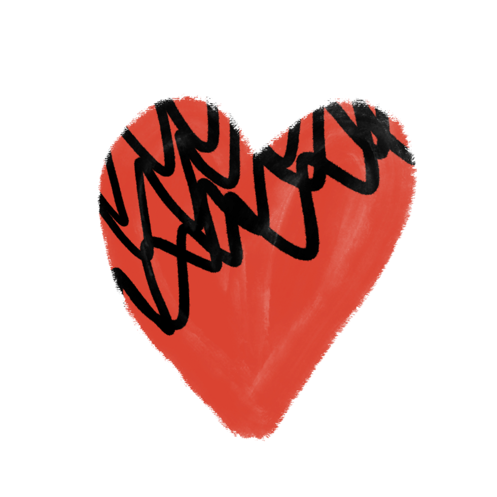 watercolor handmade hearts. recommended for printing on paper and fabric, create patterns and use Valentine Day for the holiday. png