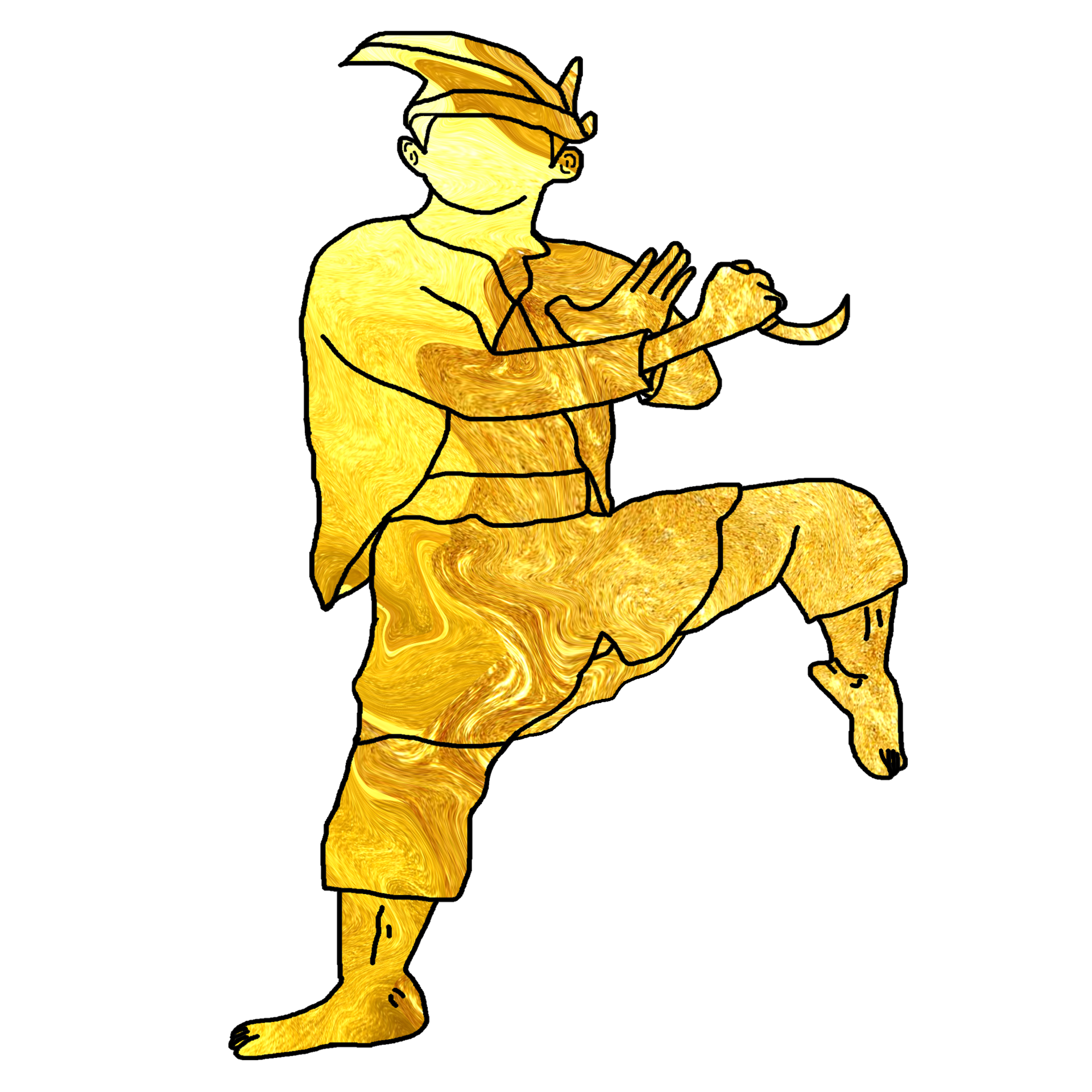 icon stand Malay combating style with one leg 24560386 PNG