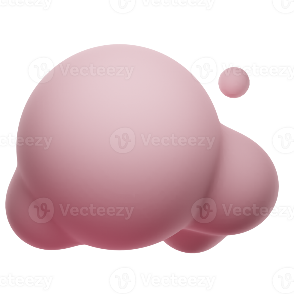 Pink 3d cloud png