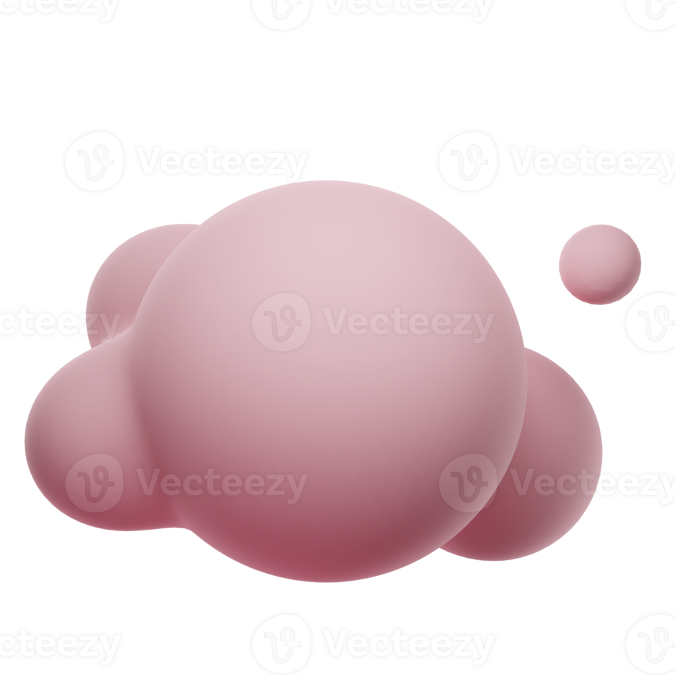 Pink 3d cloud png