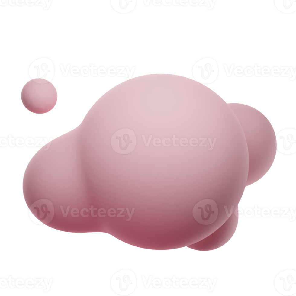 Pink 3d cloud png