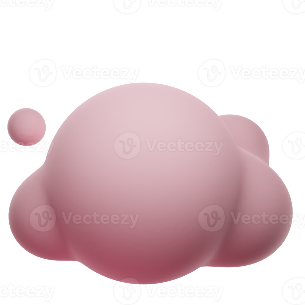 Pink 3d cloud png