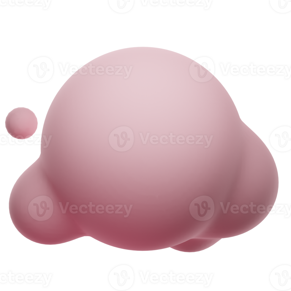 Pink 3d cloud png