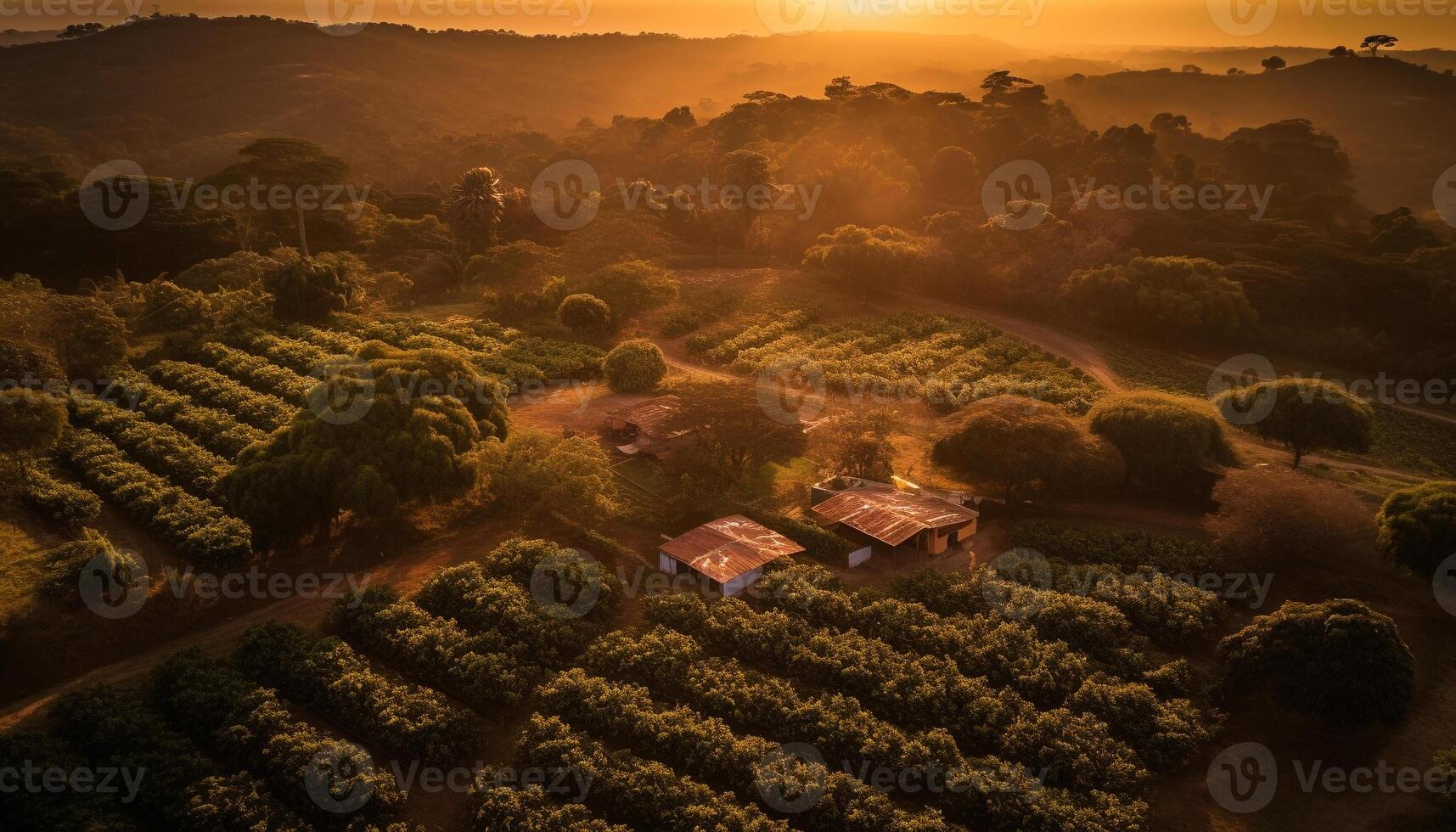 orgánico viñedo cosechas Fresco Fruta en tranquilo paisaje generado por ai foto