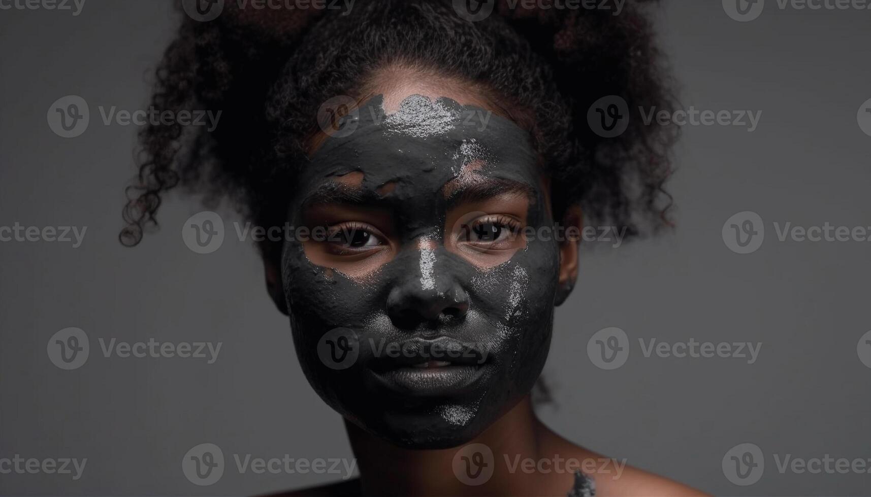 Young African woman smiling, fresh complexion and skin generated by AI photo