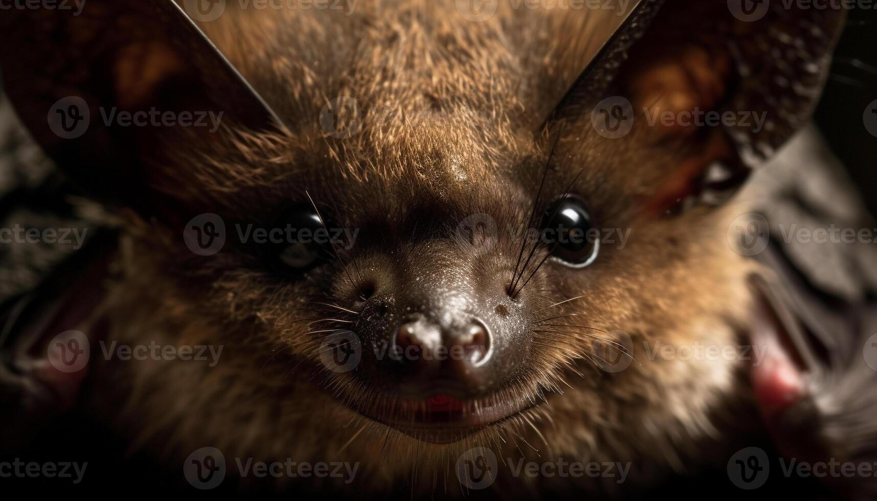 Fluffy rabbit fur, close up with whiskers generated by AI photo