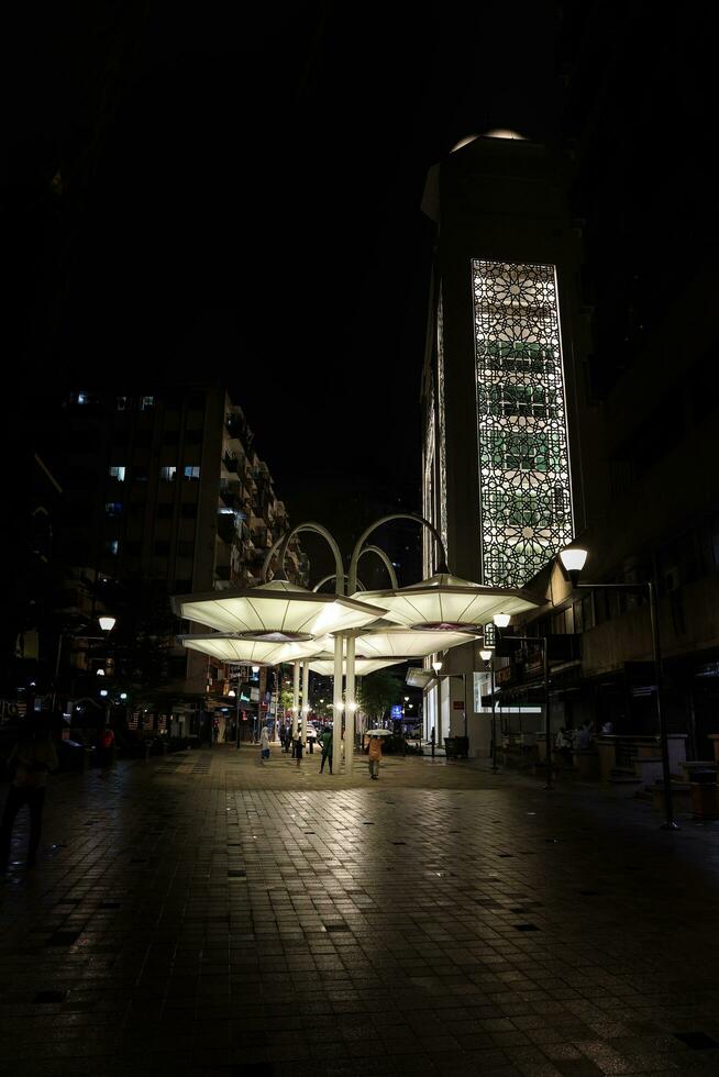 Kuala Lumpur, Malaysia-September 11, 2020- the new covered walkway at Jalan Masjid India. photo