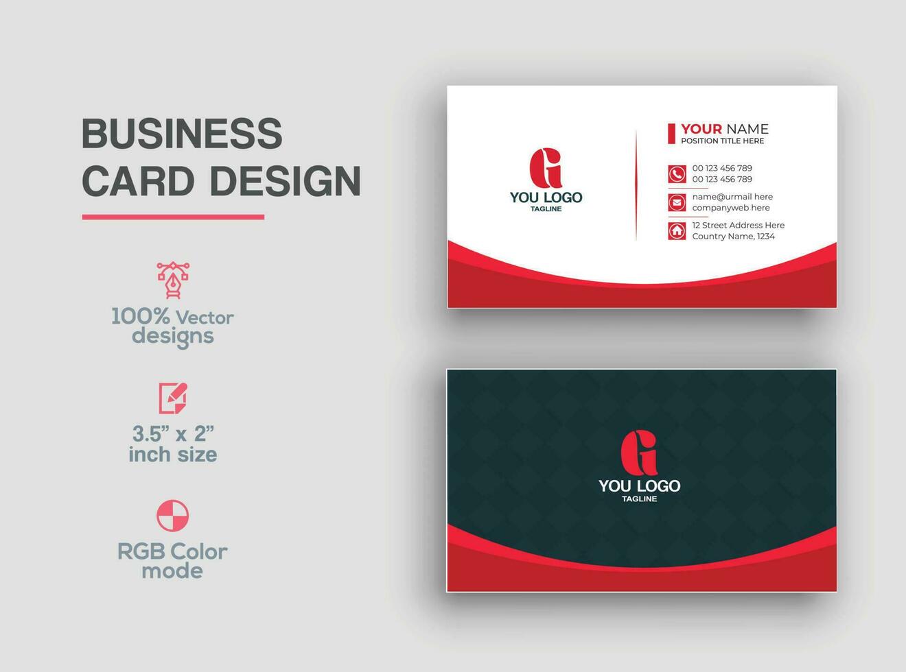 Simple vector business card design