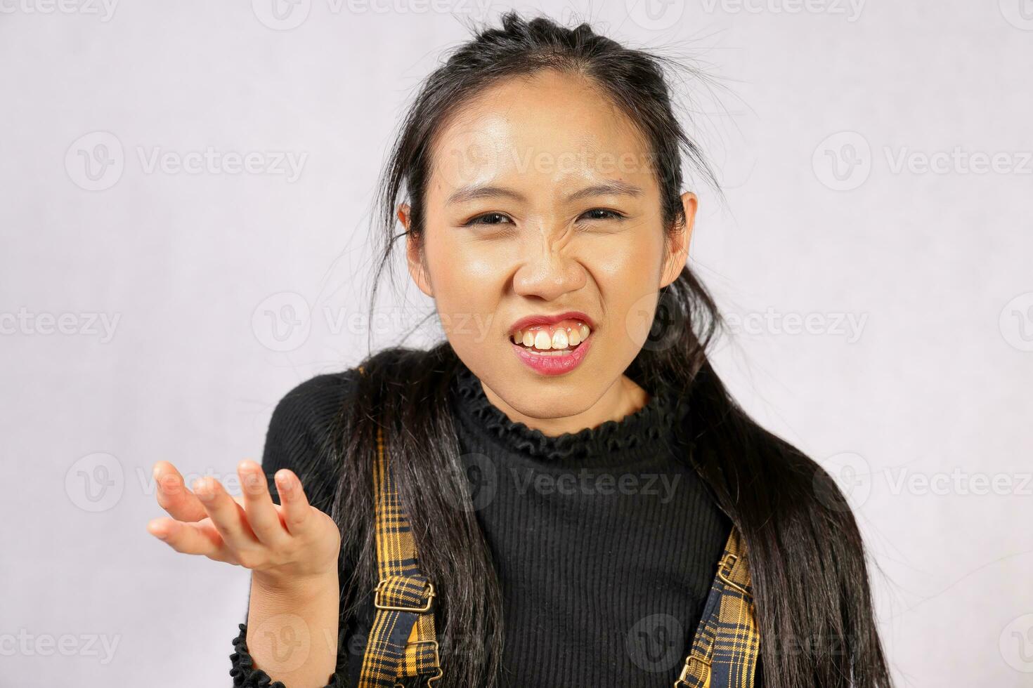 Young attractive southeast Asian woman posing facial expression