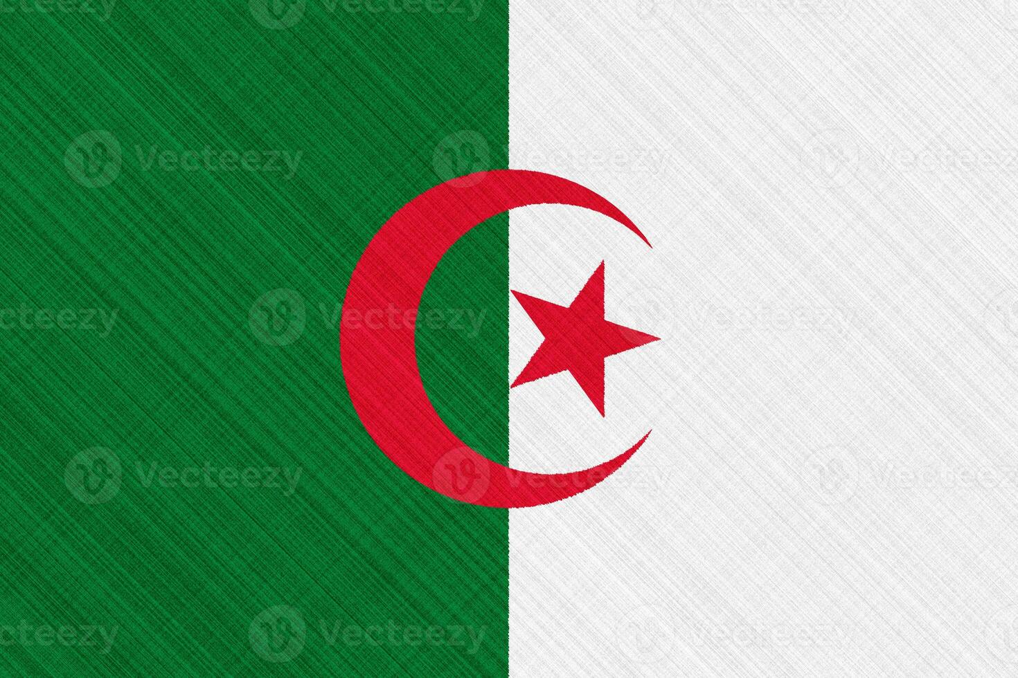 Flag of the Algerian People's Democratic Republic on a textured background. Concept collage. photo