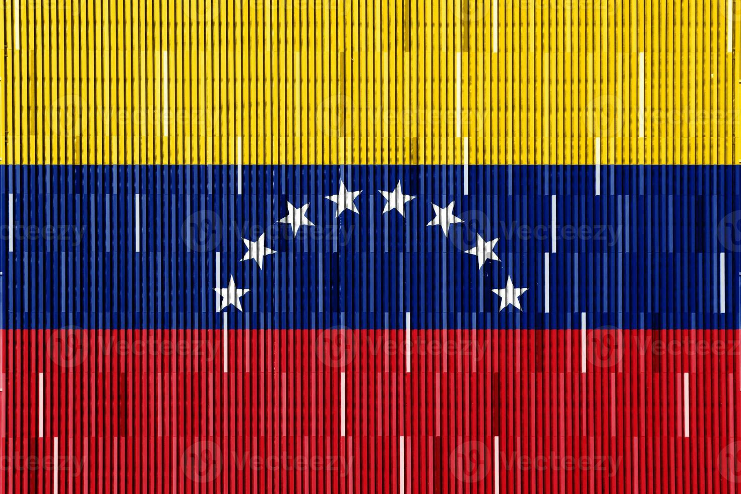 bandera de el Venezuela en un texturizado antecedentes. concepto collage. foto