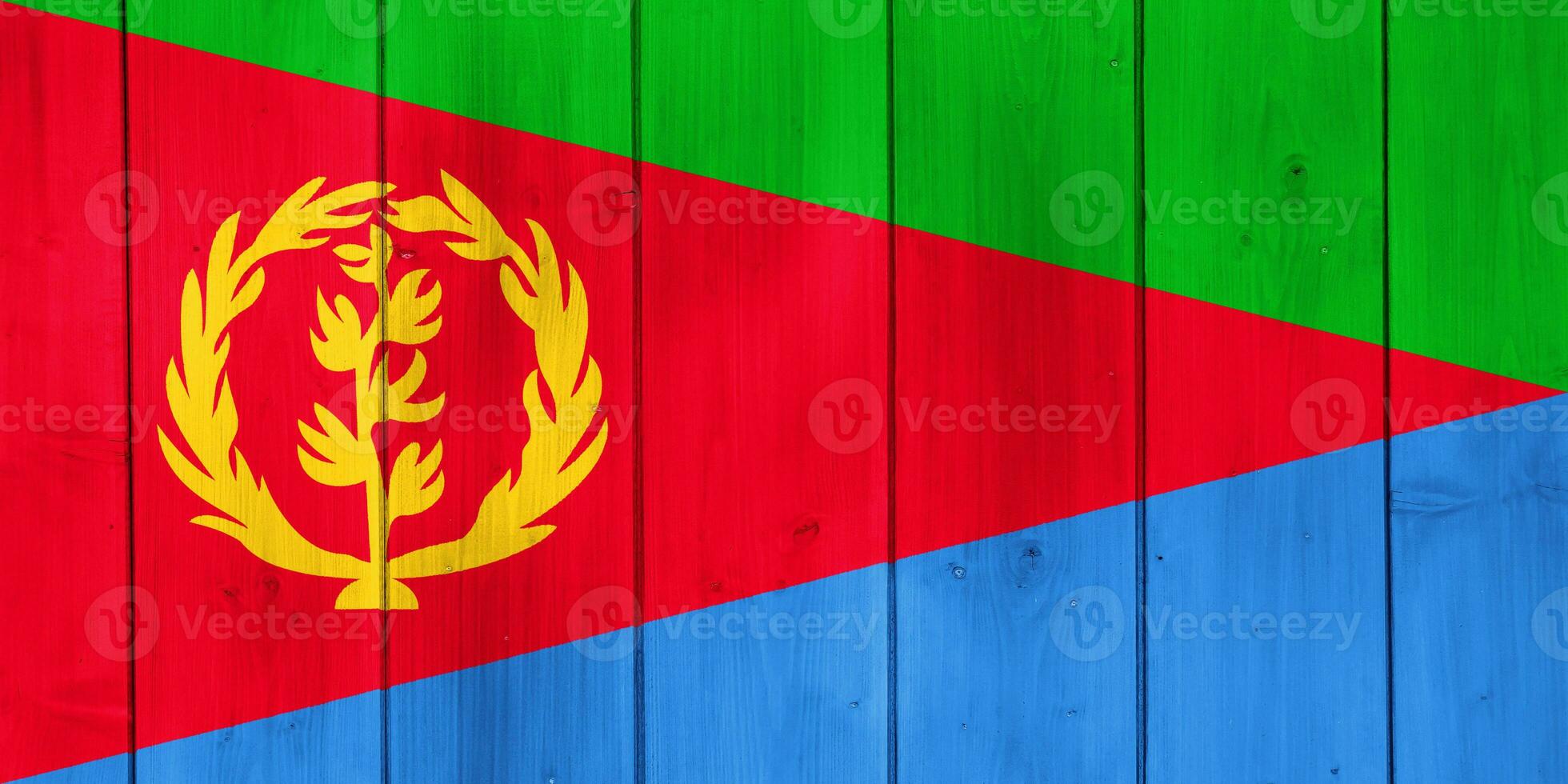 Flag of State of Eritrea on a textured background. Concept collage. photo