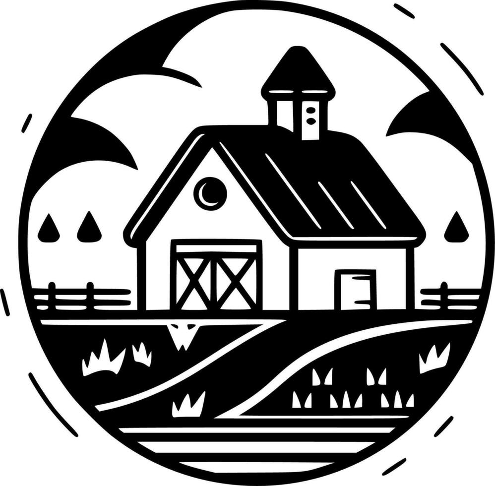 Farm - Minimalist and Flat Logo - Vector illustration