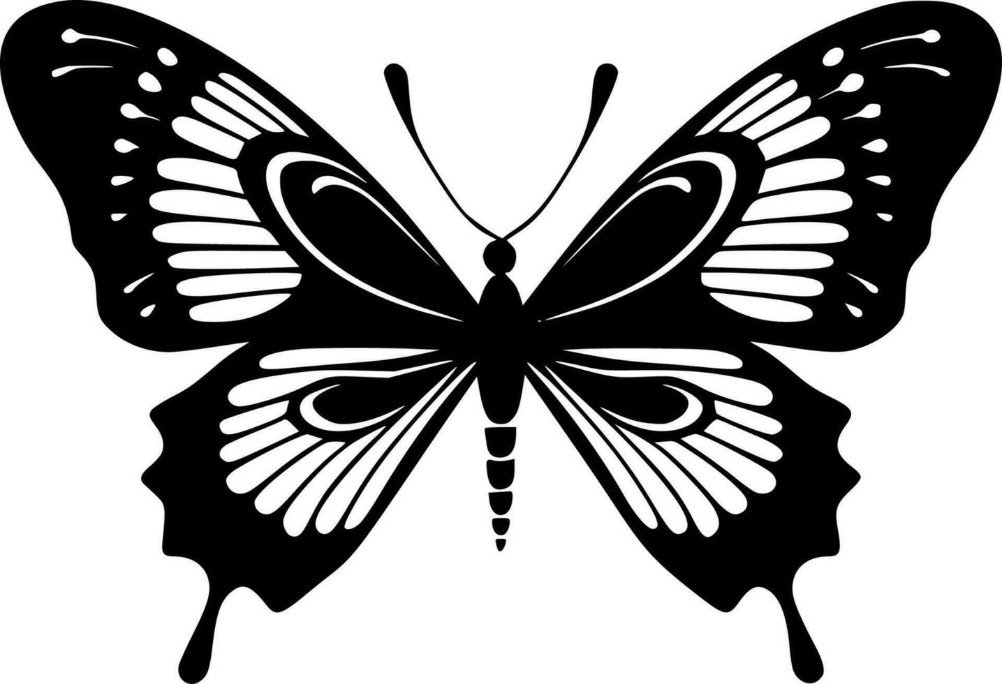 Butterflies, Minimalist and Simple Silhouette - Vector illustration