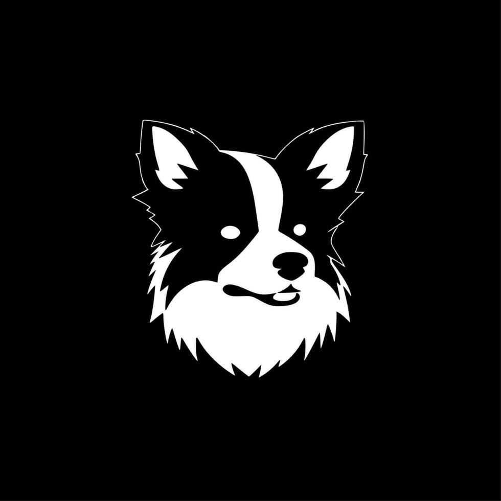 Dog, Black and White Vector illustration