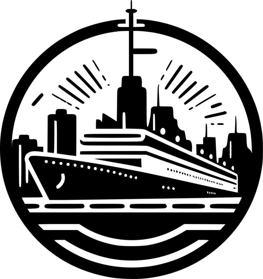Cruise - Minimalist and Flat Logo - Vector illustration