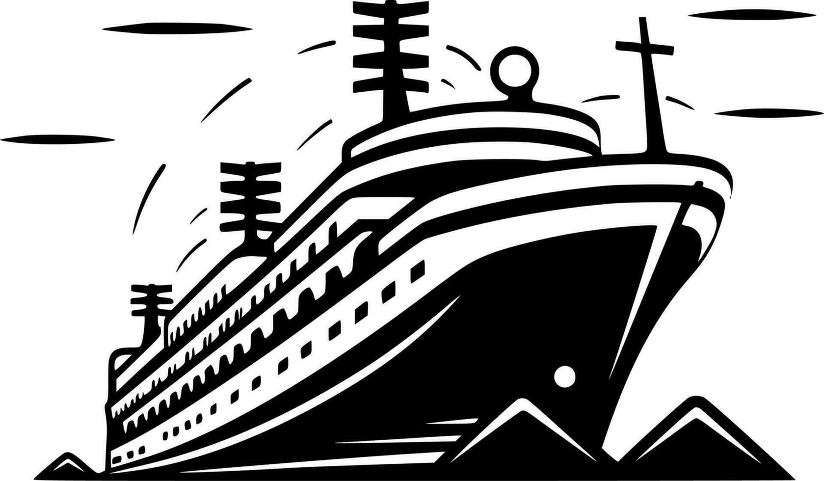 crucero - minimalista y plano logo - vector ilustración