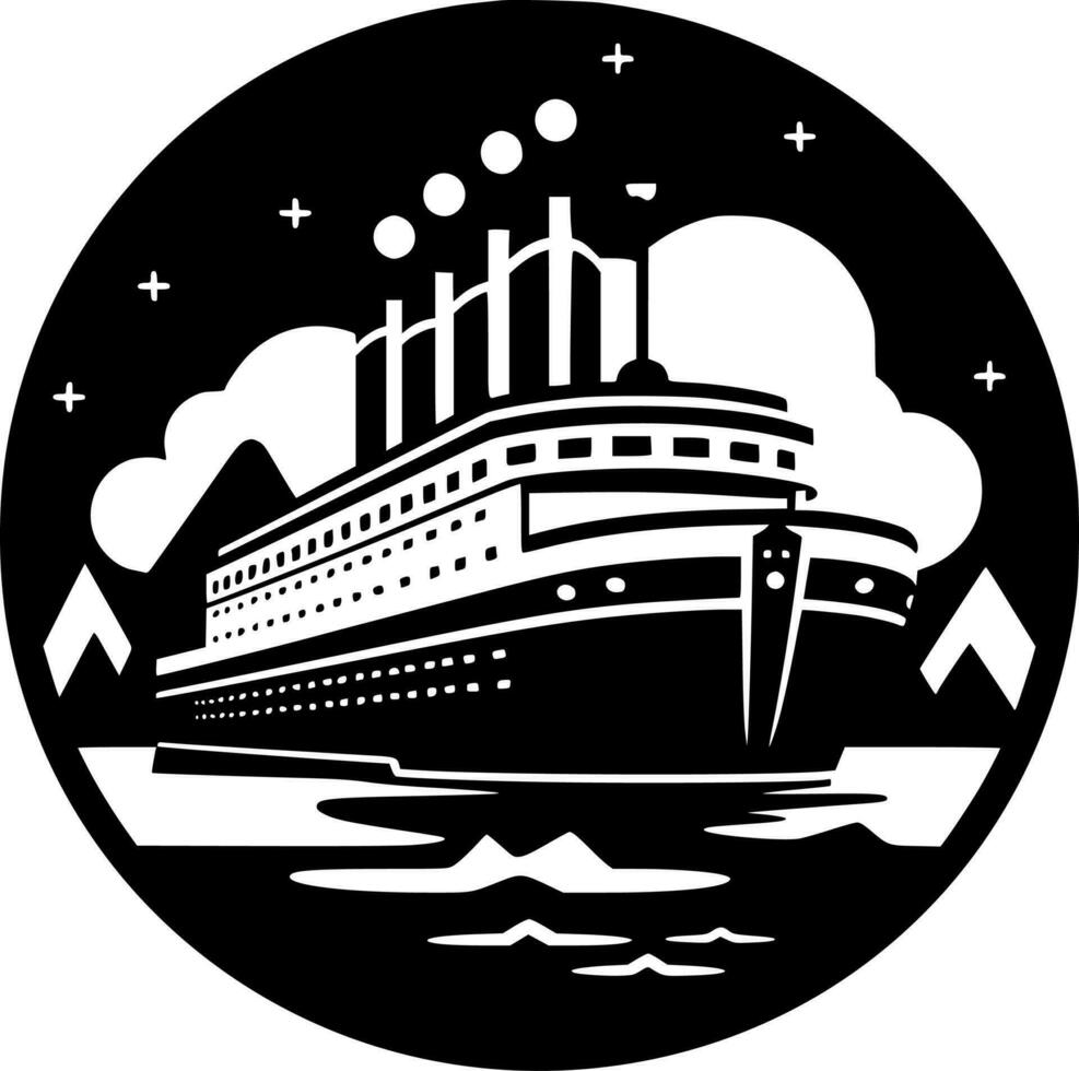Cruise, Minimalist and Simple Silhouette - Vector illustration