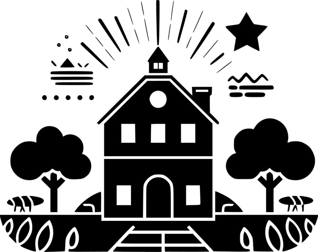 Farm - Minimalist and Flat Logo - Vector illustration