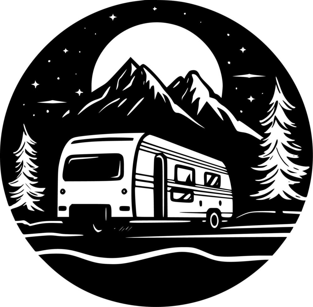 Camping - High Quality Vector Logo - Vector illustration ideal for T-shirt graphic