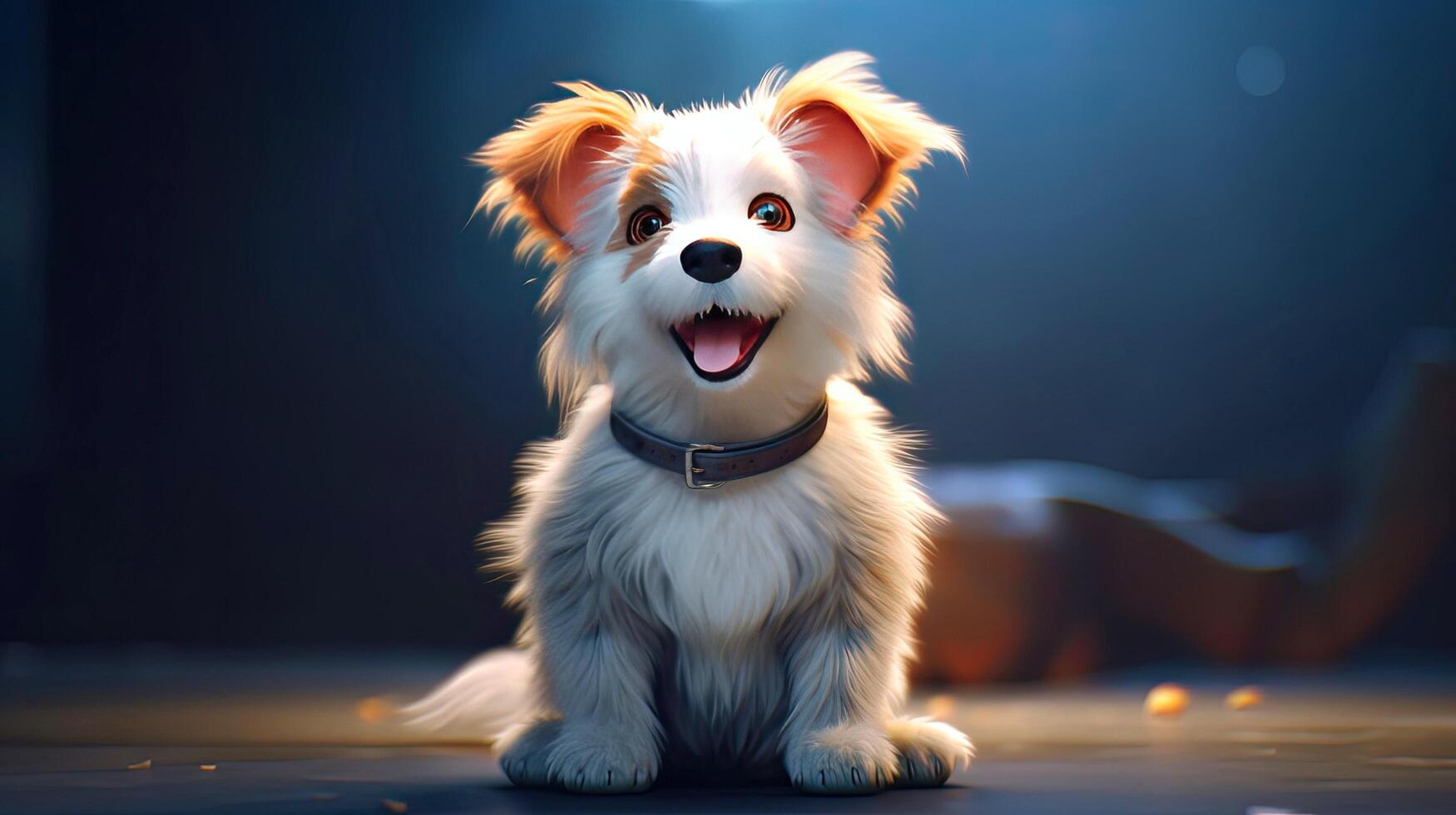 Portrait of pet, cute and funny pet. pet posing looking at camera sitting on the floor, love and care concept, selective focus. illustration photo