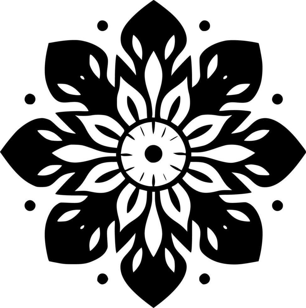 Mandala - Minimalist and Flat Logo - Vector illustration