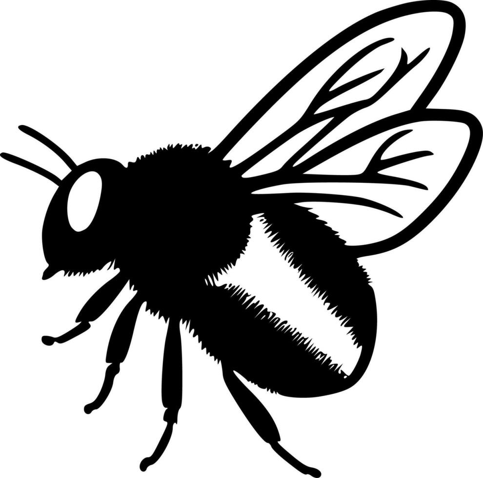 Bee, Minimalist and Simple Silhouette - Vector illustration