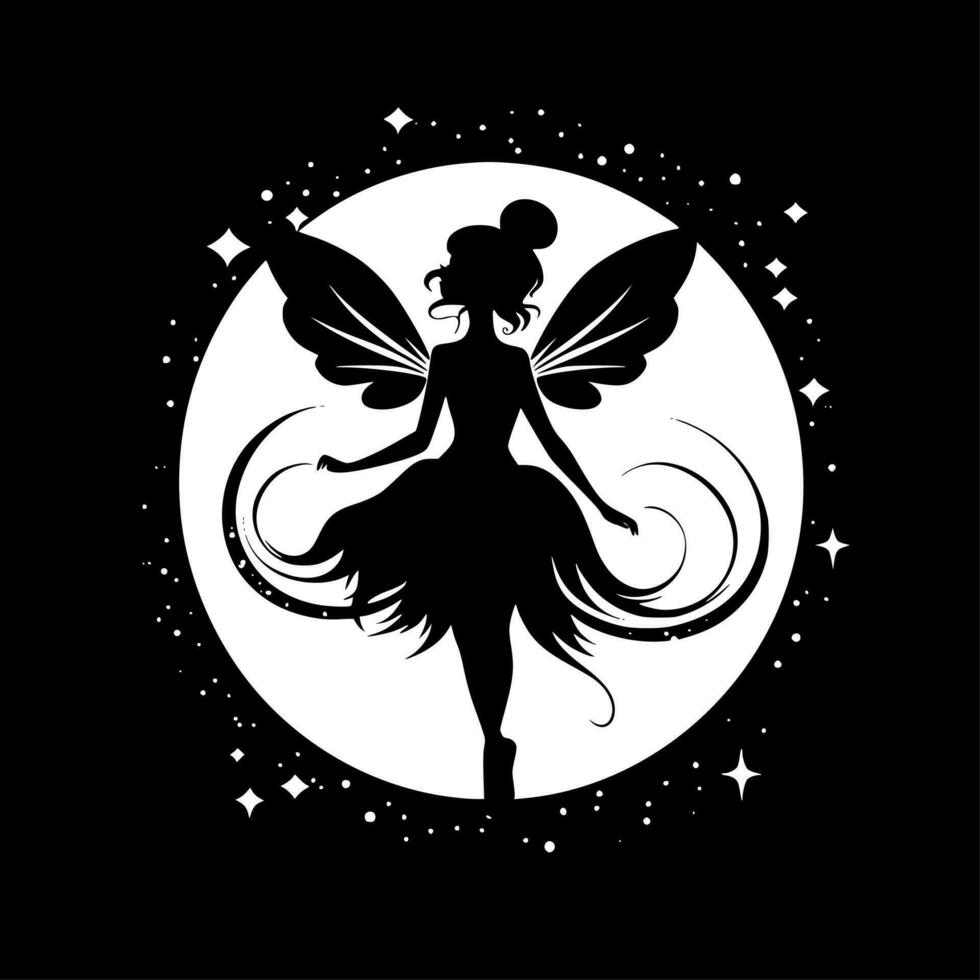 Fairy, Minimalist and Simple Silhouette - Vector illustration