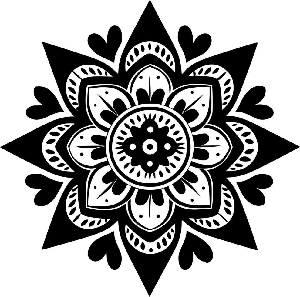 Mandala - Minimalist and Flat Logo - Vector illustration