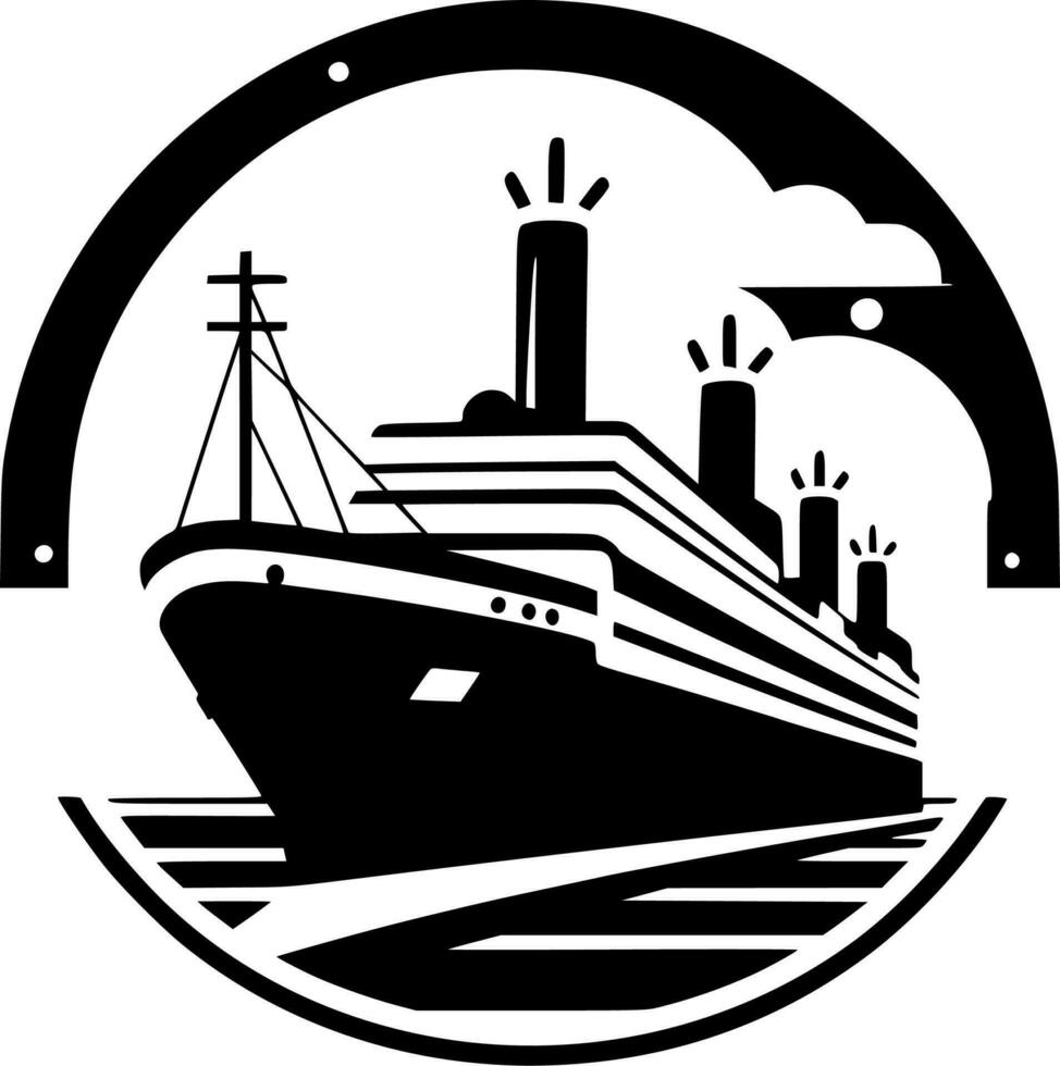 crucero, minimalista y sencillo silueta - vector ilustración