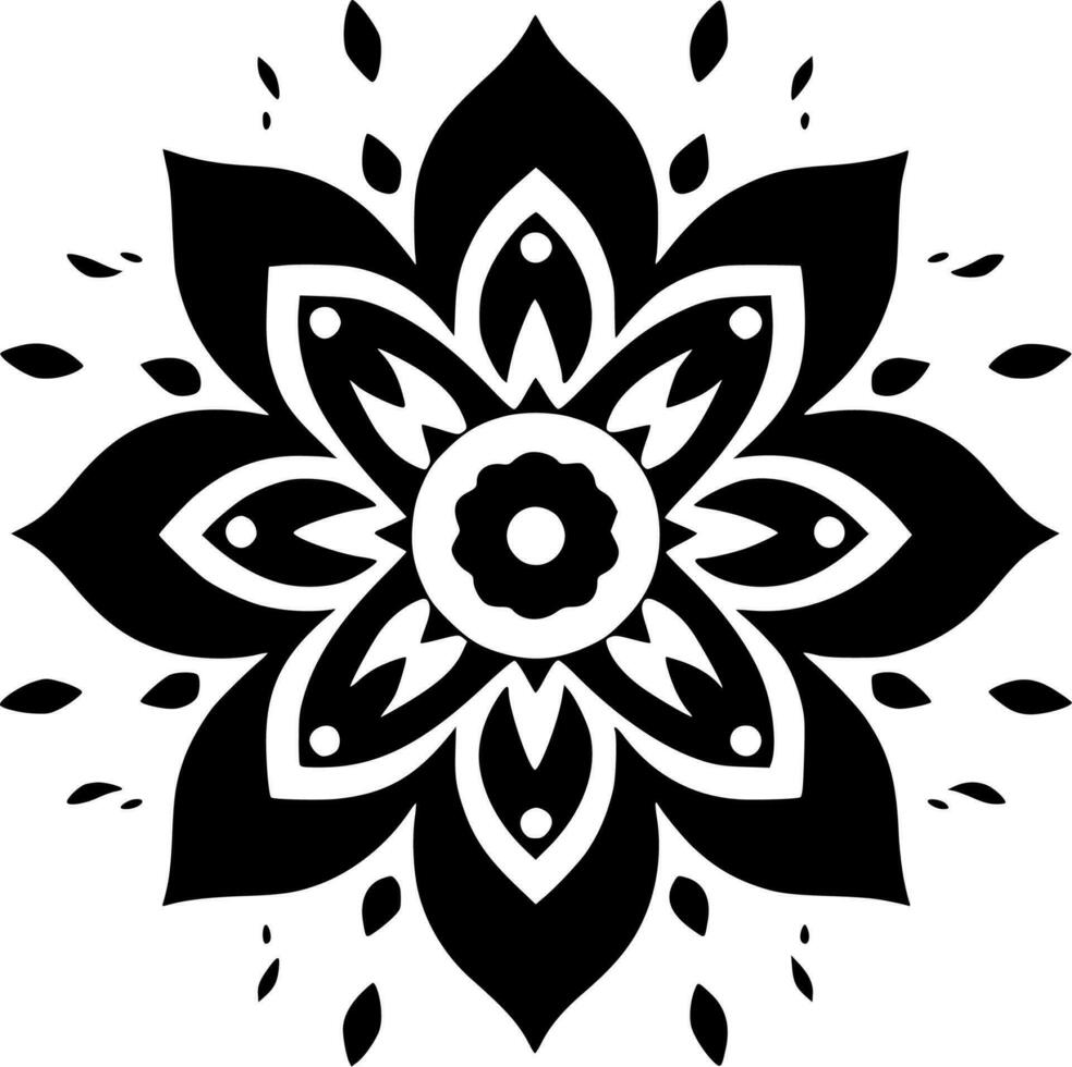 Mandala, Minimalist and Simple Silhouette - Vector illustration