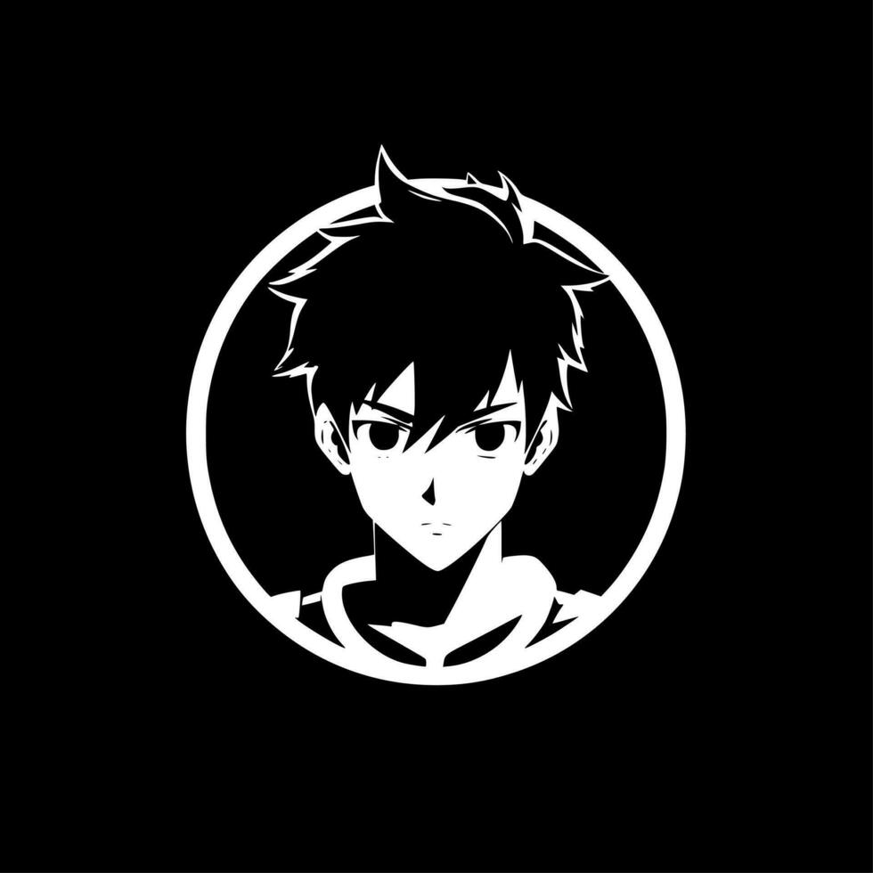 Anime - Black and White Isolated Icon - Vector illustration 23593495 Vector  Art at Vecteezy