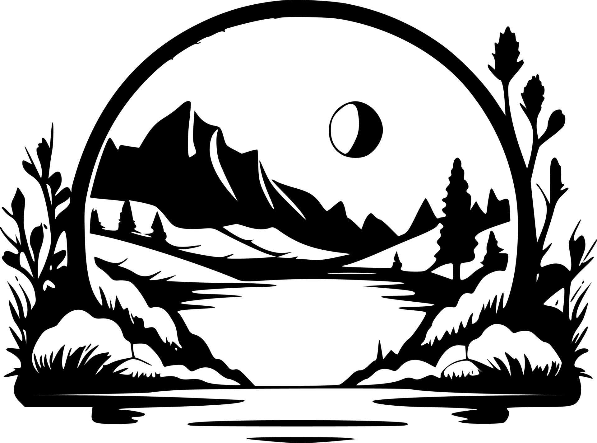 Border - Black and White Isolated Icon - Vector illustration 24565586