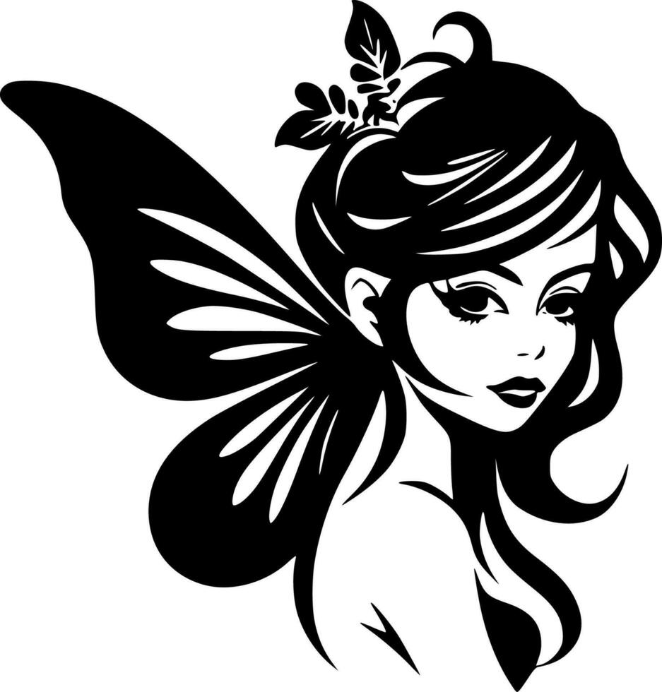 Fairy, Minimalist and Simple Silhouette - Vector illustration