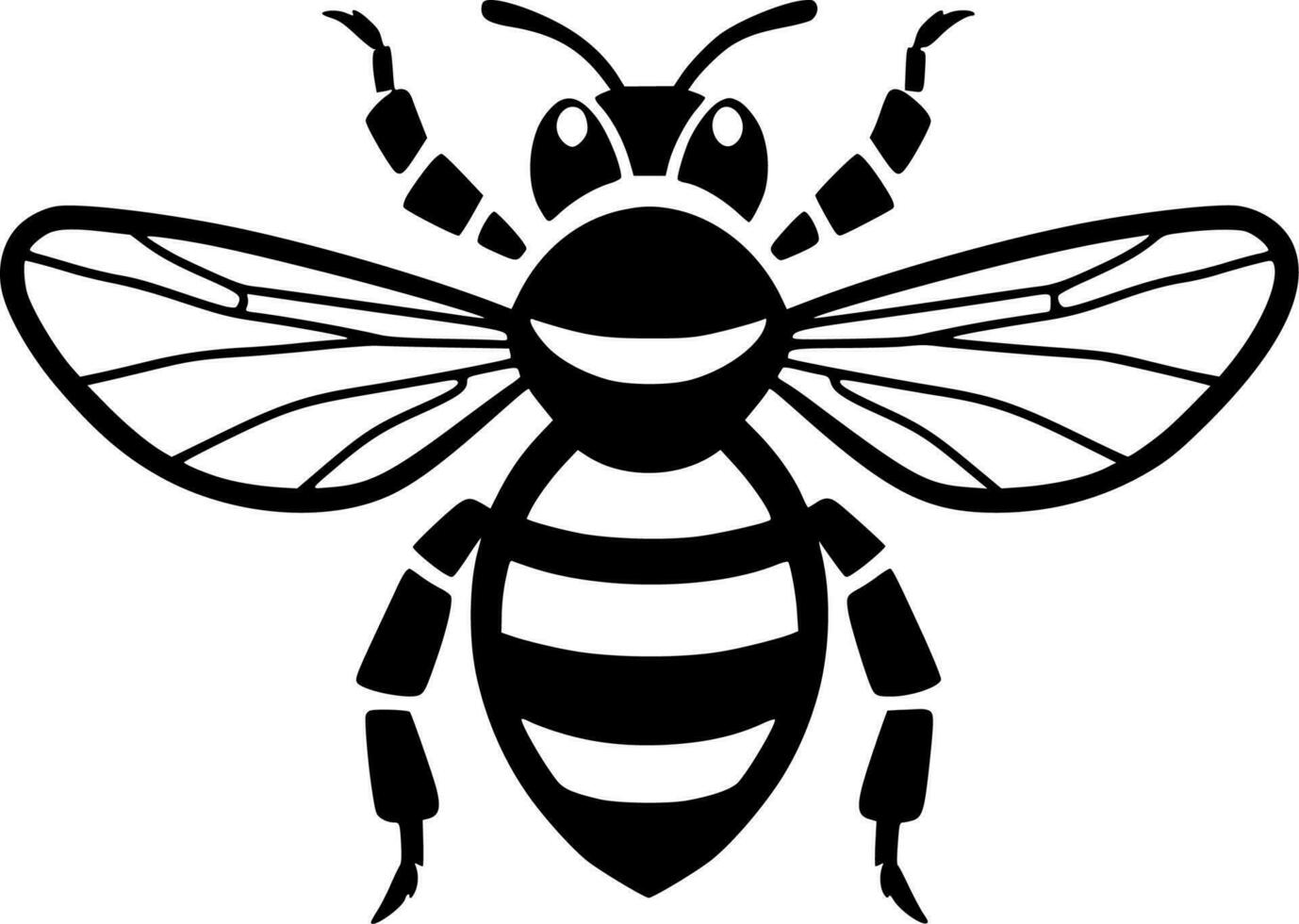 Bees - High Quality Vector Logo - Vector illustration ideal for T-shirt graphic