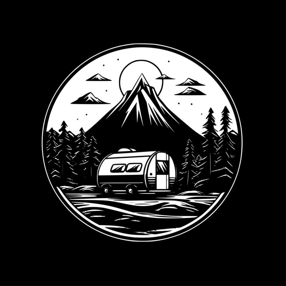 Camping - High Quality Vector Logo - Vector illustration ideal for T-shirt graphic