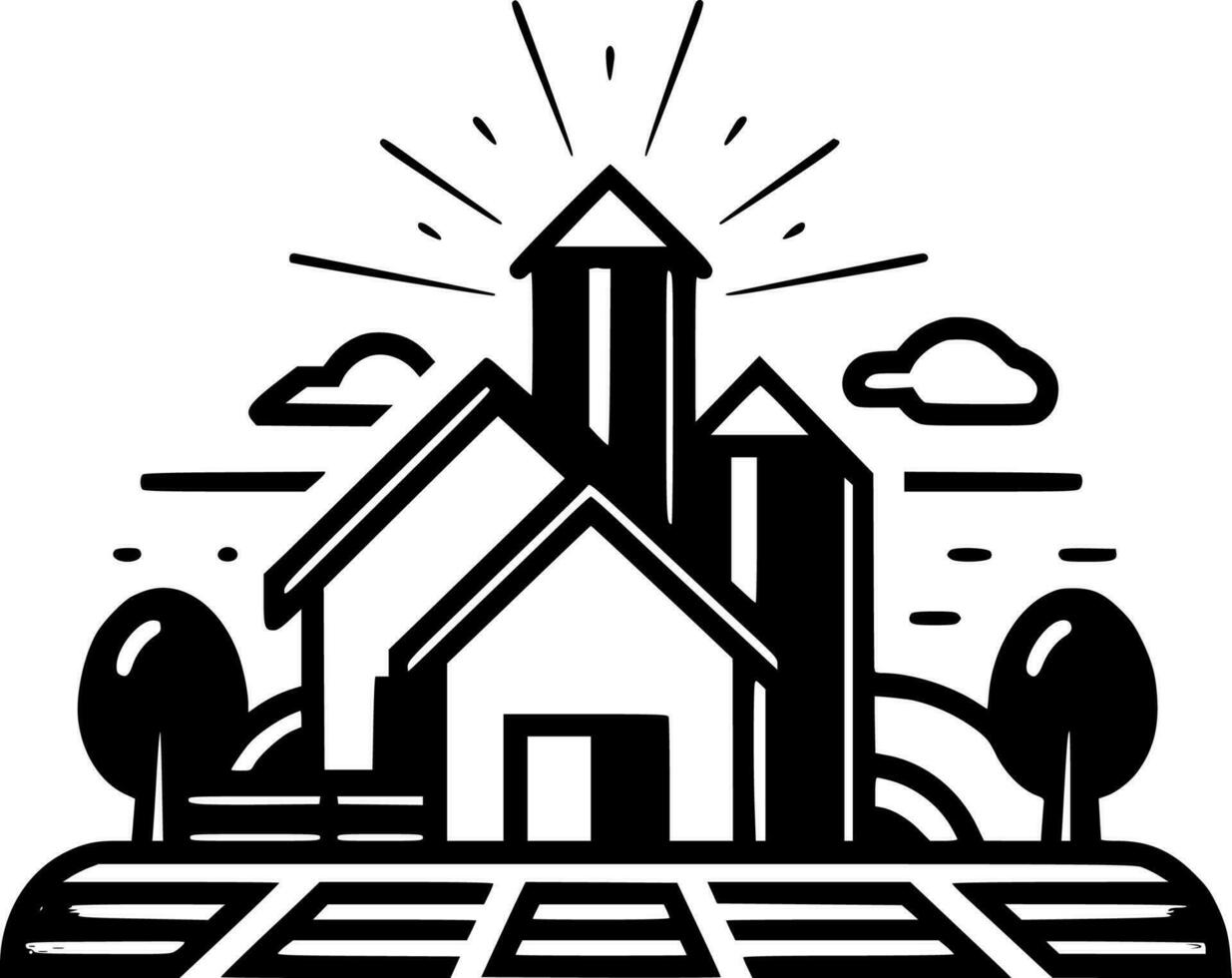 Farm - Minimalist and Flat Logo - Vector illustration
