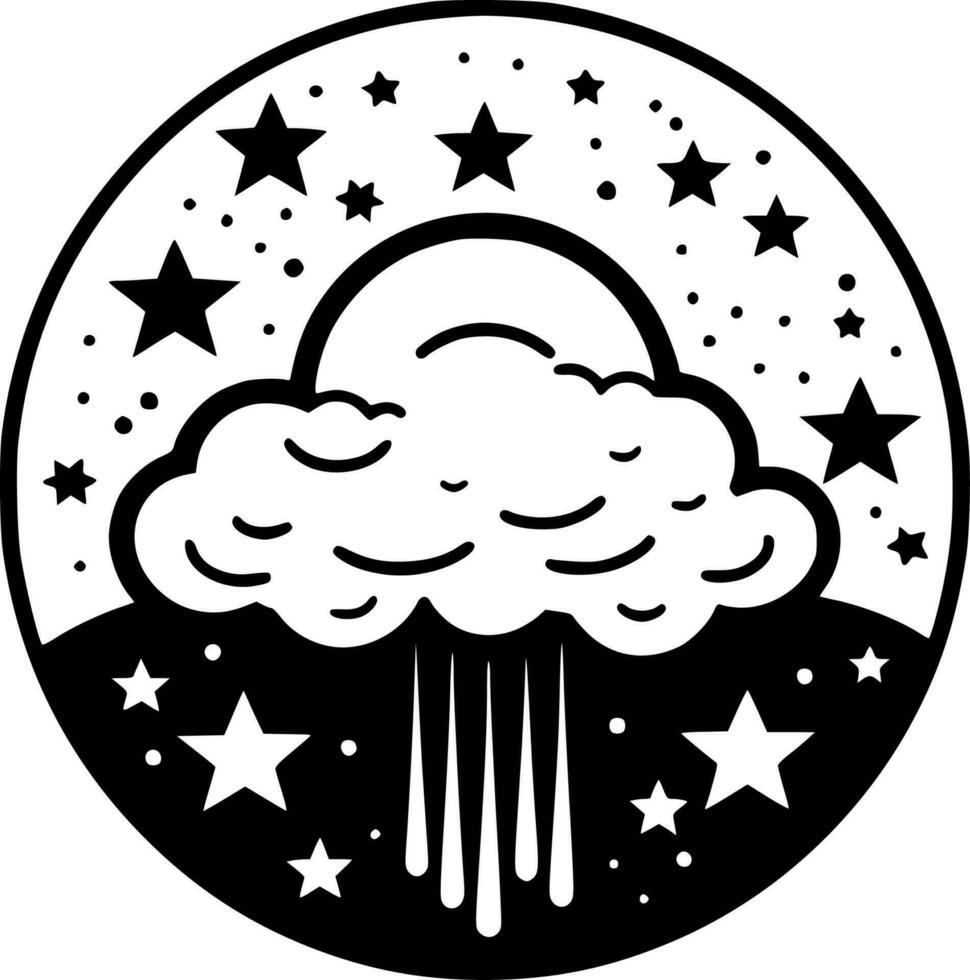 Stars - Minimalist and Flat Logo - Vector illustration