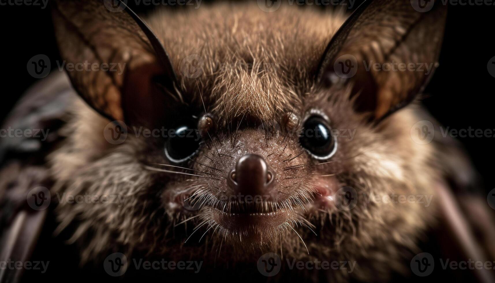 peludo Conejo oído en cerca arriba retrato generado por ai foto