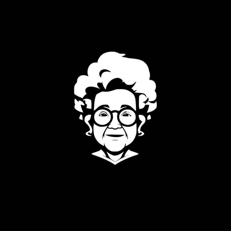 Grandma, Minimalist and Simple Silhouette - Vector illustration