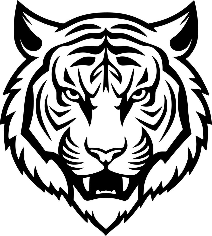 Tiger, Minimalist and Simple Silhouette - Vector illustration