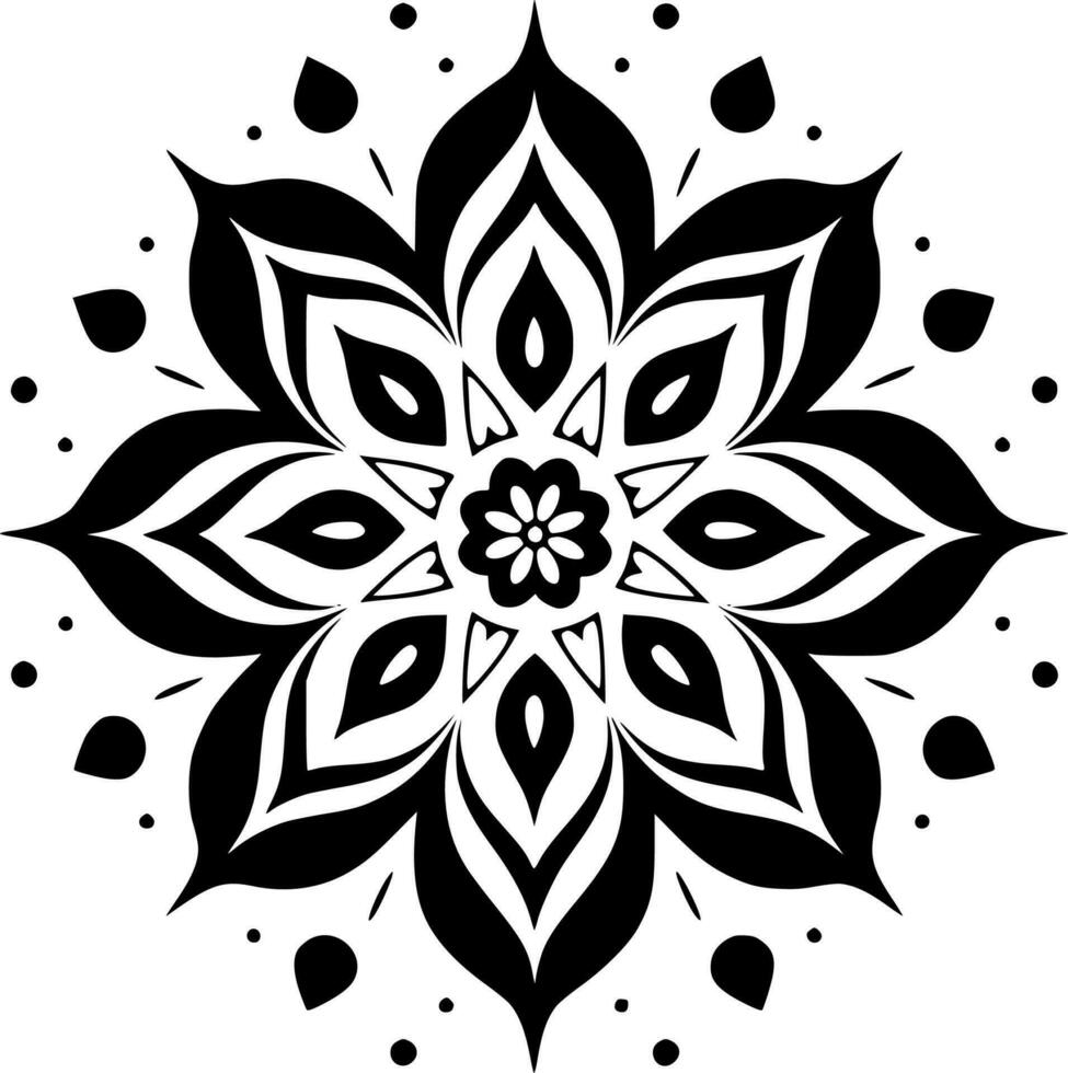 Mandala - Minimalist and Flat Logo - Vector illustration
