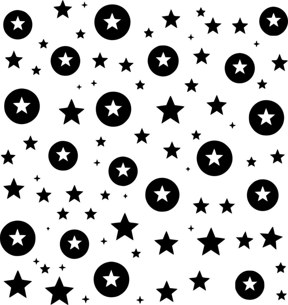 Stars, Minimalist and Simple Silhouette - Vector illustration