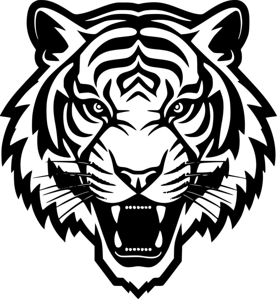 Tigre - minimalista y plano logo - vector ilustración