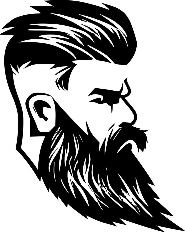 barba - minimalista y plano logo - vector ilustración