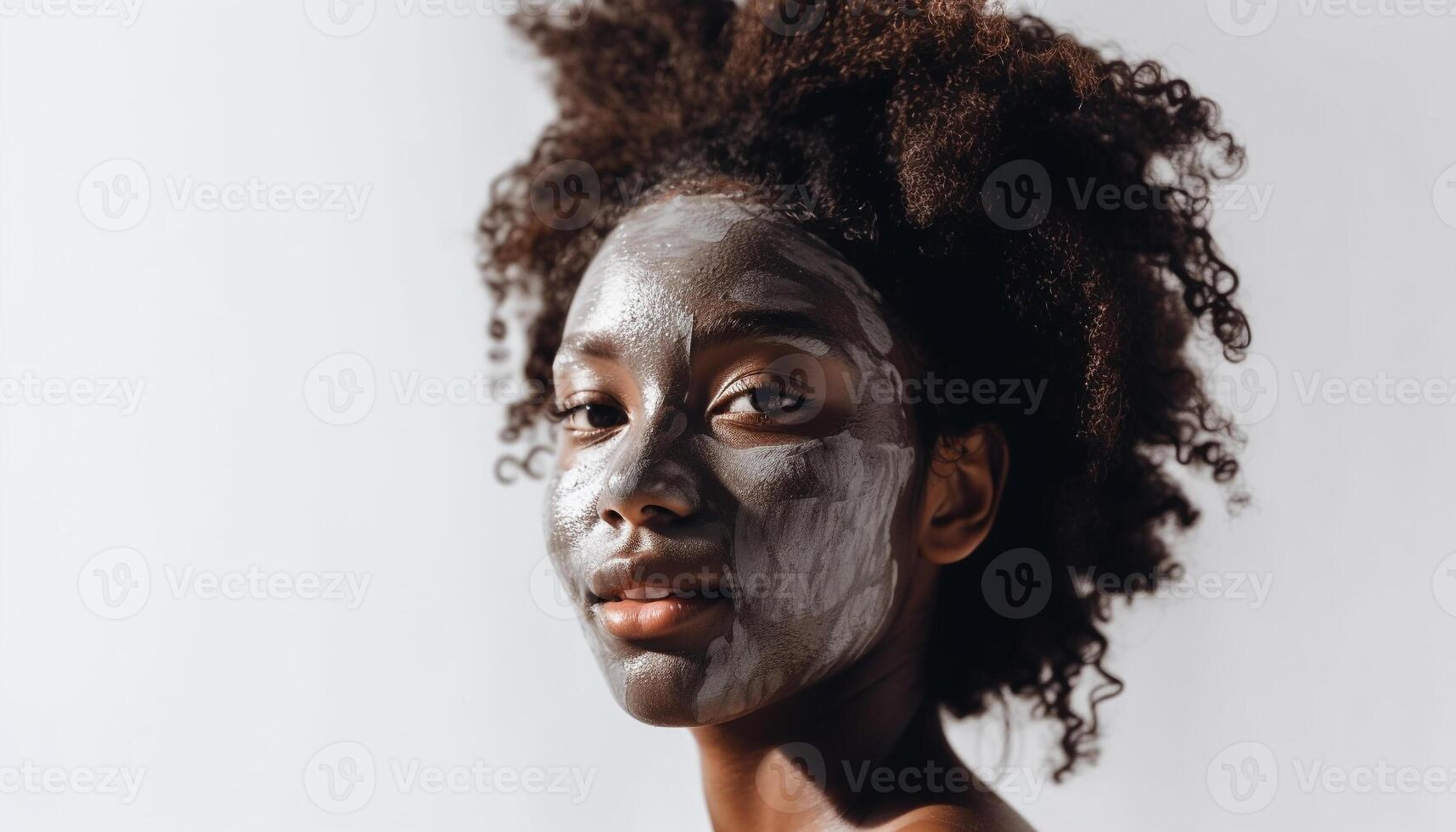 hermosa africano mujer con Fresco tez sonriente generado por ai foto