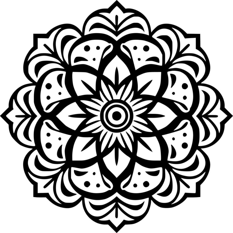 Mandala - Minimalist and Flat Logo - Vector illustration